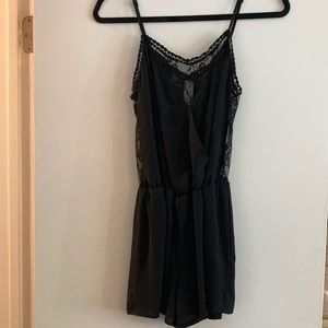 Black lace romper